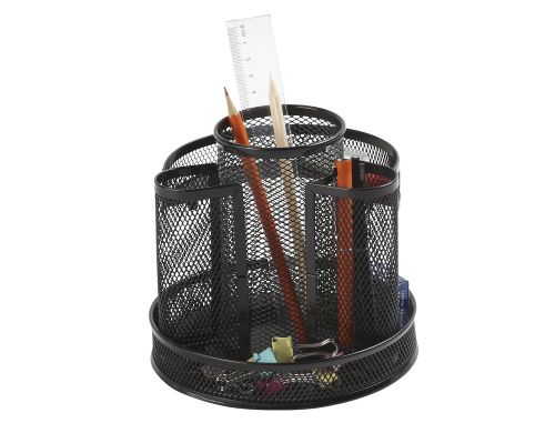 Organizador de secretaria q-connect metalico giratorio preto 165x165x160 mm , Q-connect , 153570 , 5705831172944